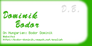 dominik bodor business card